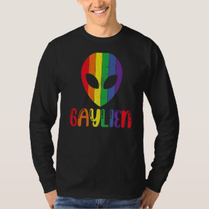 Gaylien Rainbow Alien Ufo Lgbtq T-Shirt