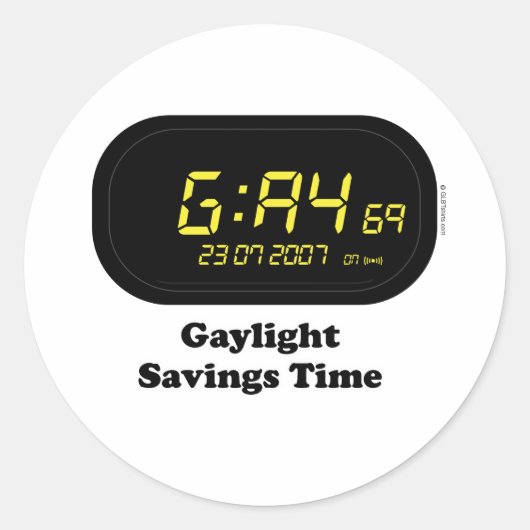 Gaylight Sparzeit Runder Aufkleber (Vorderseite)