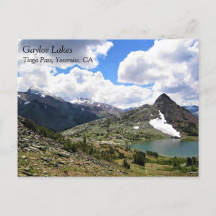Gaylor Seen, Tioga Pass, Yosemite, CA Postkarte