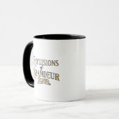 Gaylusions of Grandeur funny gay pun mug Tasse (Vorderseite Links)