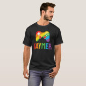 Gaymer Funny Gaming Lover LGBTQ+ Gay Gamer Rainbow T-Shirt (Vorne ganz)