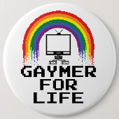 Gaymer für Leben-Knopf Button (Vorderseite)