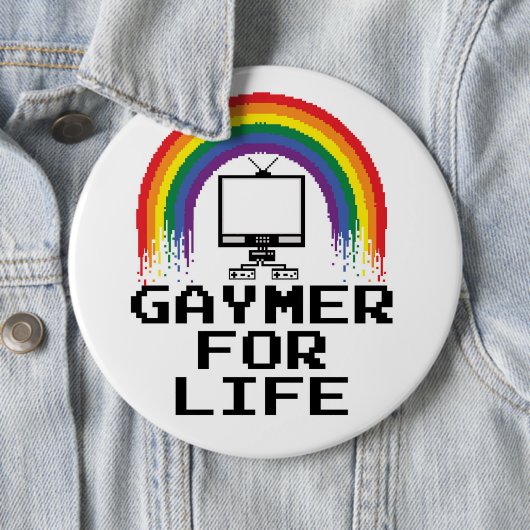 Gaymer für Leben-Knopf Button (Beispiel)