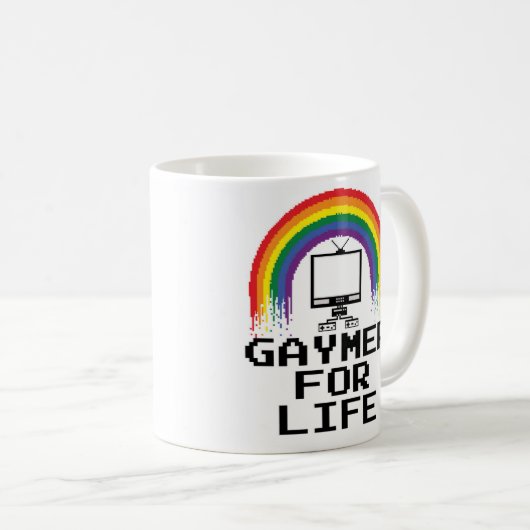 Gaymer für Leben-Tasse Kaffeetasse (VorderseiteRechts)