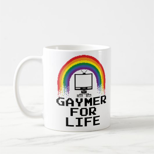 Gaymer für Leben-Tasse Kaffeetasse (Links)