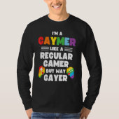 Gaymer Gay Gamer Lgbt Pride Rainbow Controller Ga T-Shirt (Vorderseite)
