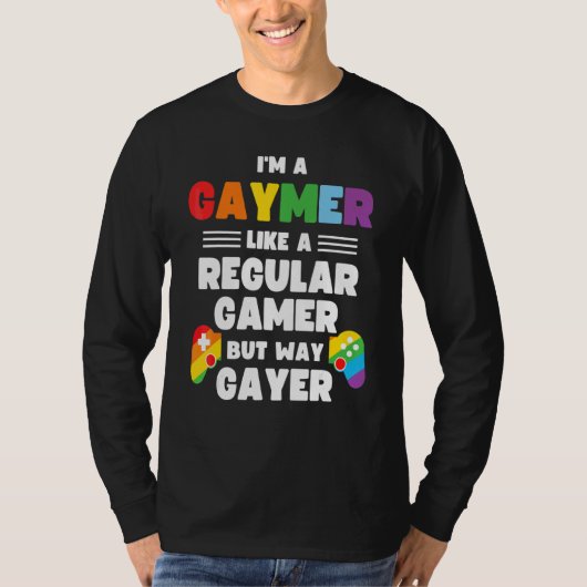 Gaymer Gay Gamer Lgbt Pride Rainbow Controller Ga T-Shirt (Vorderseite)