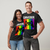 Gaymer Gay Pride Rainbow Flag Proud LGBTQ Cool LGB T-Shirt (Unisex)