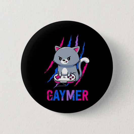 Gaymer Geek Pride Lgbt Video Game Lovers Geschenk Button (Vorderseite)