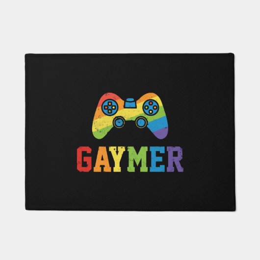 Gaymer LGBT Pride Geek Nerd Game Lover Fußmatte (Vorderseite)