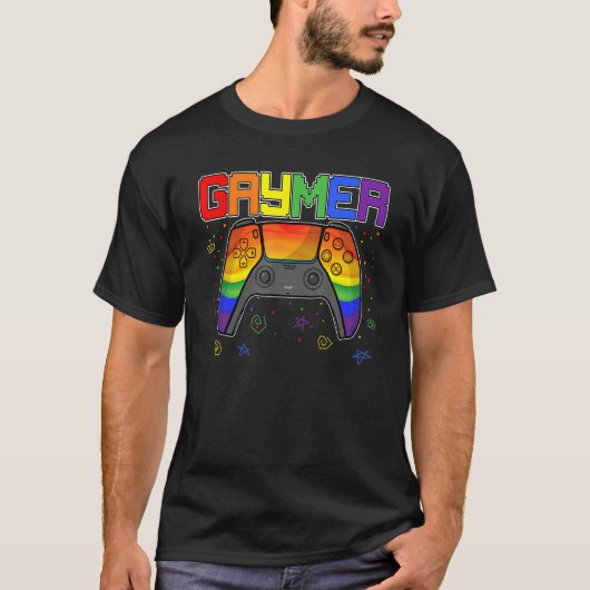 Gaymer Lgbtq Gay Pride Month Gamer Game Gami T-Shirt (Vorderseite)