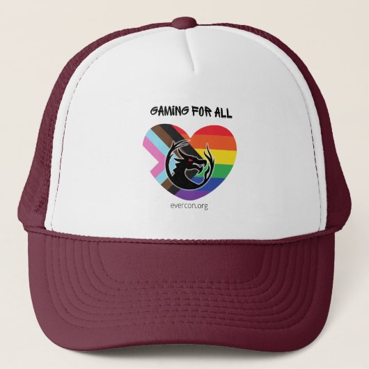 Gaymer Pride Hat Truckerkappe (Vorderseite)