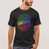 Gaymer Rainbow Board Game Bits T-Shirt (Vorderseite)