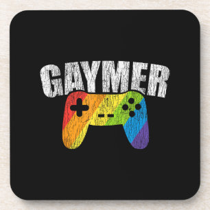 Gaymer Rainbow Flag Gaming Lesbian Gay Bisexual LG Getränkeuntersetzer