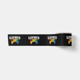Gaymer Rainbow Flag Gaming Lesbian Gay Bisexual LG Satinband