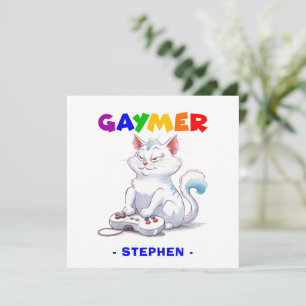 Gaymer - Rainbow Gaming Cat mit Konsole   LGBTQ