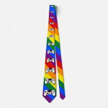Gaymer Rainbow LGBT Pride Neck Tie