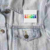 Gaymer Rainbow Schatten Funny Gay Pride Button (Beispiel)