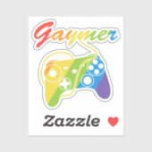 Gaymer | Rainbow Video Game Controller | Gaming Aufkleber (Blatt)