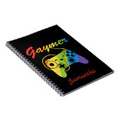 Gaymer | Rainbow Video Game Controller | Gaming Notizblock (Rechte Seite)