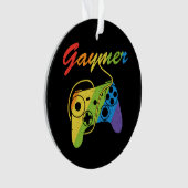 Gaymer | Rainbow Video Game Controller | Gaming Ornament (Vorderseite)