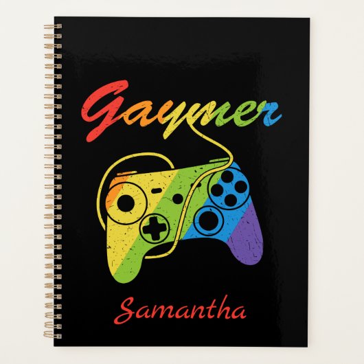 Gaymer | Rainbow Video Game Controller | Gaming Planer (Vorderseite)