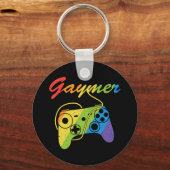 Gaymer | Rainbow Video Game Controller | Gaming Schlüsselanhänger (Rückseite)