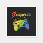Gaymer | Rainbow Video Game Controller | Gaming Serviette (Vorderseite)