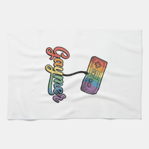 Gaymer Regenbogen Gamer Vektor-Shirt-Design_1 Geschirrtuch