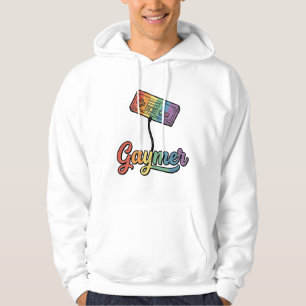 Gaymer Regenbogen Gamer Vektor-Shirt-Design_1 Hoodie