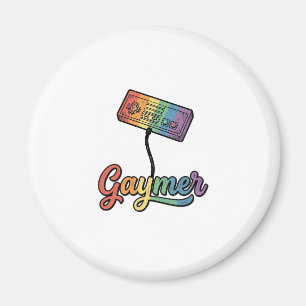 Gaymer Regenbogen Gamer Vektor-Shirt-Design_1 Magnet