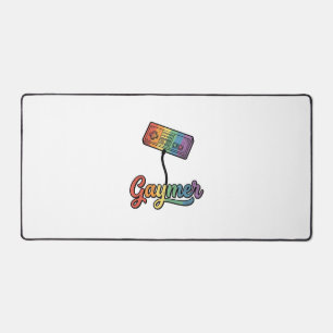 Gaymer Regenbogen Gamer Vektor-Shirt-Design_1 Schreibtischunterlage
