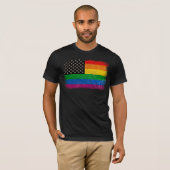 Gaymerican Pride Flag T-Shirt (Vorne ganz)
