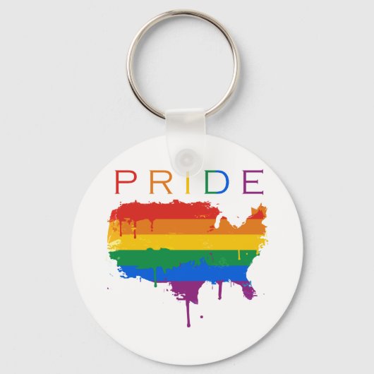 Gaymerican Pride Schlüsselanhänger (Vorderseite)