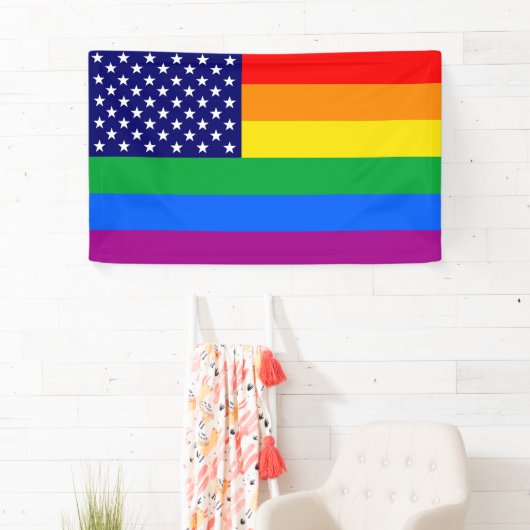 Gaymerican Stolz-Flagge Banner (Insitu)
