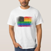 Gaymerican Stolz-Flagge T-Shirt (Vorderseite)
