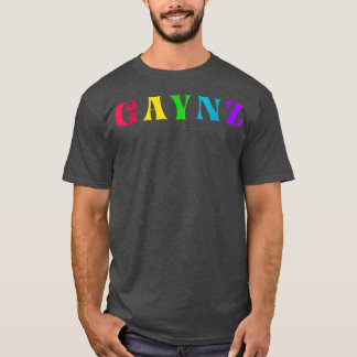 Gaynz Gay Gym Sport Que LGBQT Farblicher Zitat T-Shirt