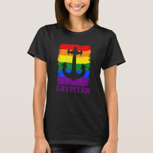 Gaypiter Gay und Captain Funny Retro Anchor LGBT T-Shirt