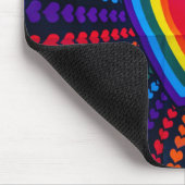 Gays Colors Heart Rainbow Muster Unterschiedliche Mousepad (Ecke)