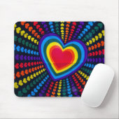 Gays Colors Heart Rainbow Muster Unterschiedliche Mousepad (Mit Mouse)