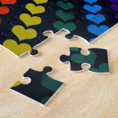 Gays Colors Heart Rainbow Muster Unterschiedliche Puzzle (Seite)