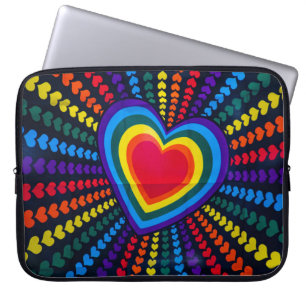 Gays Colors Heart Rainbow Pattern Homosexuelle Dif Laptopschutzhülle