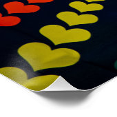 Gays Colors Heart Rainbow Pattern Homosexuelle Dif Poster (Ecke)