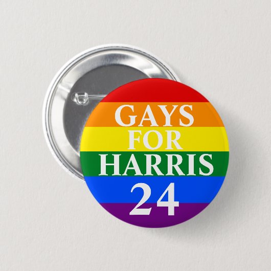 Gays for Harris Button (Vorne & Hinten)