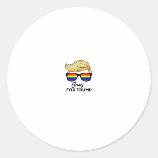 Gays for Trump 2020 Wahl LGBT Pride Dona Runder Aufkleber (Vorderseite)