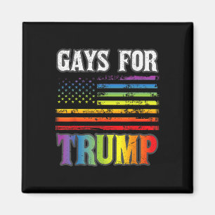 Gays for Trump Lgbt Pride Gay Rainbow Flag Abstimm Magnet