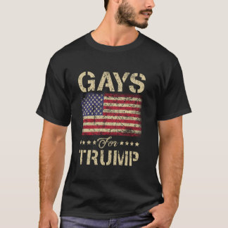 Gays for Trump US Flagge's American Flag T S T-Shirt