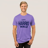 Gays für Harris Walz Tri-Blend Shirt (Vorderseite voll)
