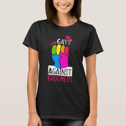 Gays gegen Groomer Gradien Groom Hunde nicht Kinde T-Shirt (Vorderseite)