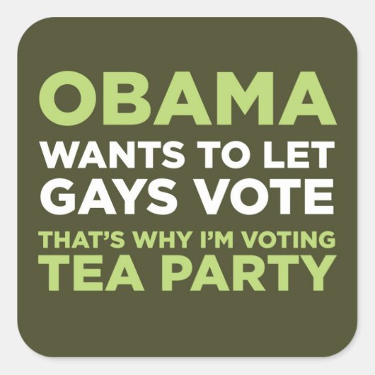 Gays Vote Quadratischer Aufkleber (Vorderseite)